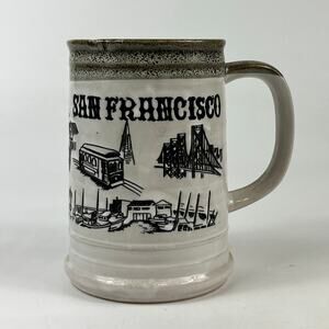San Francisco California Souvenir Mug Beer Coffee Tea Vintage Glazed Cup Trolley
